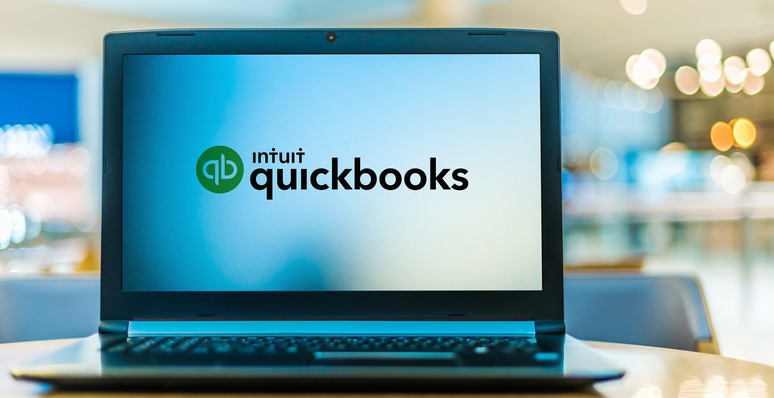 Image of Quickbooks on a laptop.